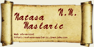 Nataša Maslarić vizit kartica